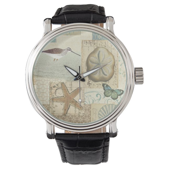 Küstenkollage Armbanduhr (Vorderseite)