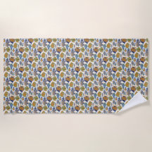 Küstenkrebse und Muschel Beach Blanket