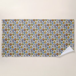 Küstenkrebse und Muschel Beach Blanket Strandtuch