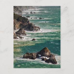 Küstenlandschaft mit Wellen Postkarte