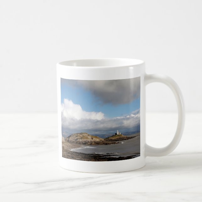Küstenlandschaft und Leuchtturm Kaffeetasse (Rechts)