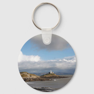 Küstenlandschaft und Leuchtturm Schlüsselanhänger