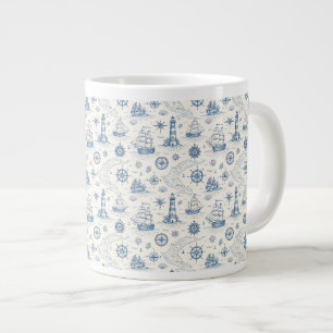 Küstenleben Ozeane Blau Jumbo-Tasse