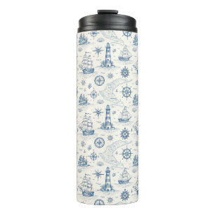 Küstenleben Ozeane Blau Thermosbecher
