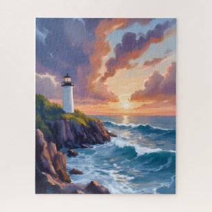 Küstenleuchtturm Sonnenuntergang   Strand Ozean Ge