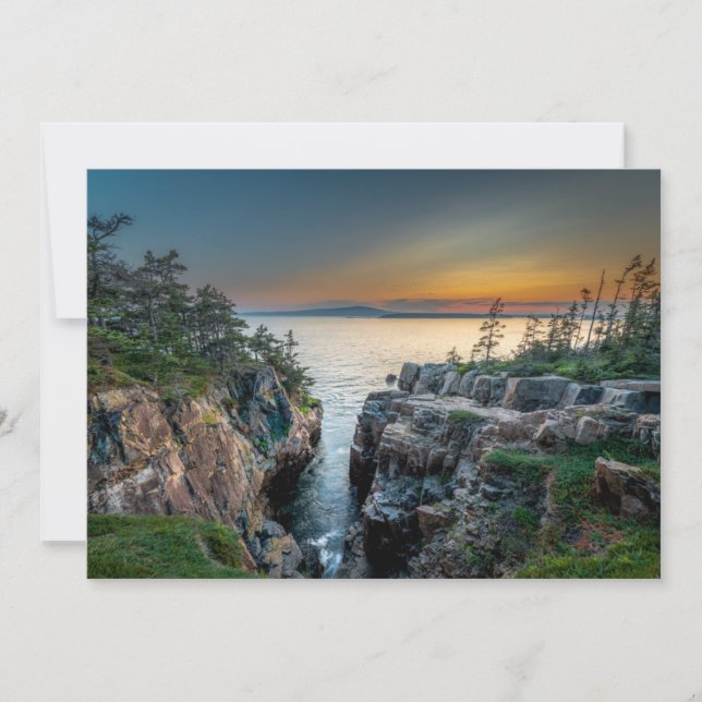 Küstenlinie | Acadia National Park, Maine Dankeskarte (Vorderseite)