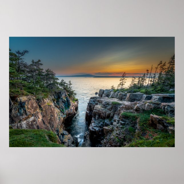 Küstenlinie | Acadia National Park, Maine Poster (Vorne)