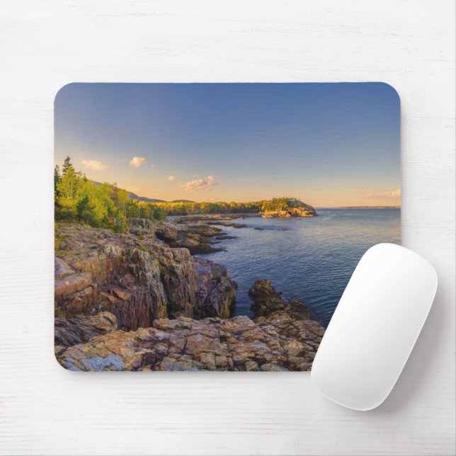 Küstenlinie | Acadia National Park, Schooner Head Mousepad (Mit Mouse)