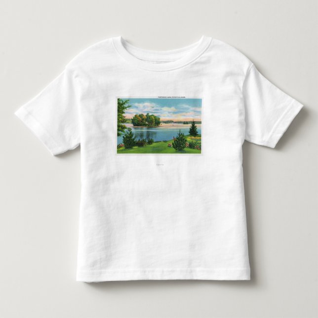 Küstenlinie-Ansicht von Pontoosuc See Kleinkind T-shirt (Vorderseite)