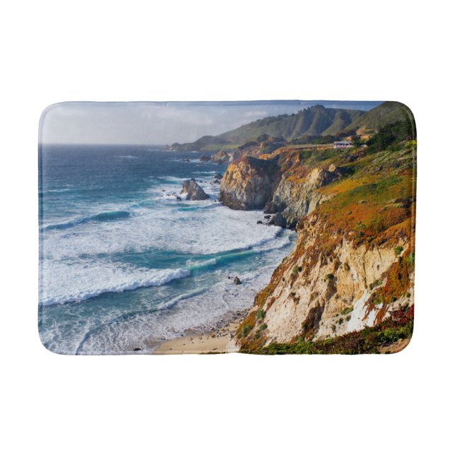 Küstenlinie | Big Sur, Kalifornien Badematte (Vorderseite)
