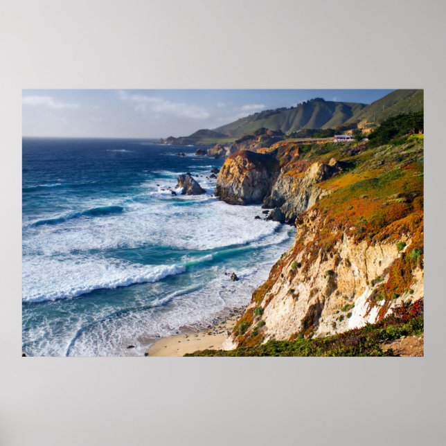 Küstenlinie | Big Sur, Kalifornien Poster (Vorne)
