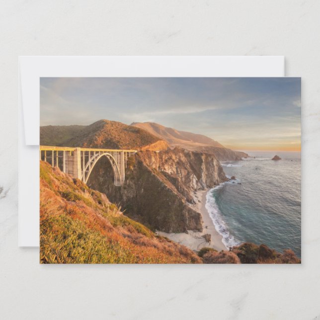 Küstenlinie | Bixby Bridge, Big Sur California Dankeskarte (Vorderseite)