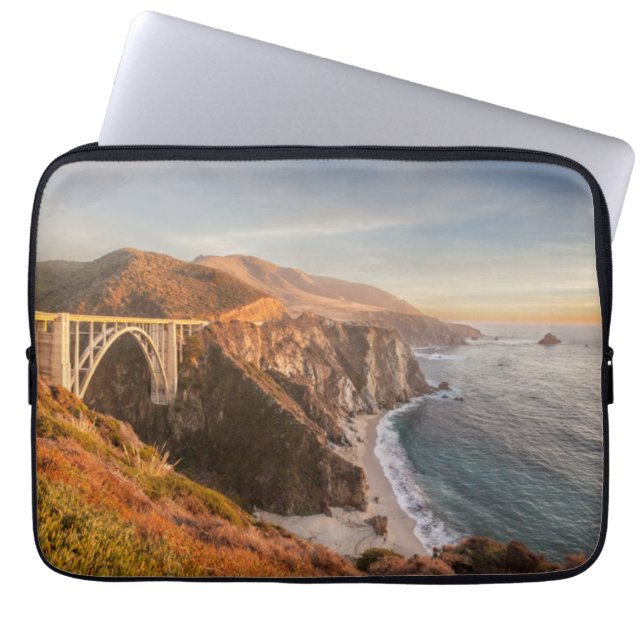 Küstenlinie | Bixby Bridge, Big Sur California Laptopschutzhülle (Vorderseite)