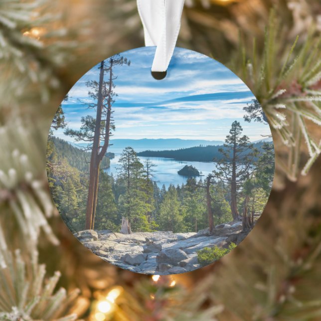 Küstenlinie | Emerald Bay, Lake Tahoe, Kalifornien Ornament (Baum)