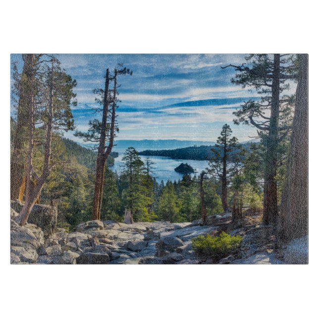 Küstenlinie | Emerald Bay, Lake Tahoe, Kalifornien Schneidebrett (Vorderseite)