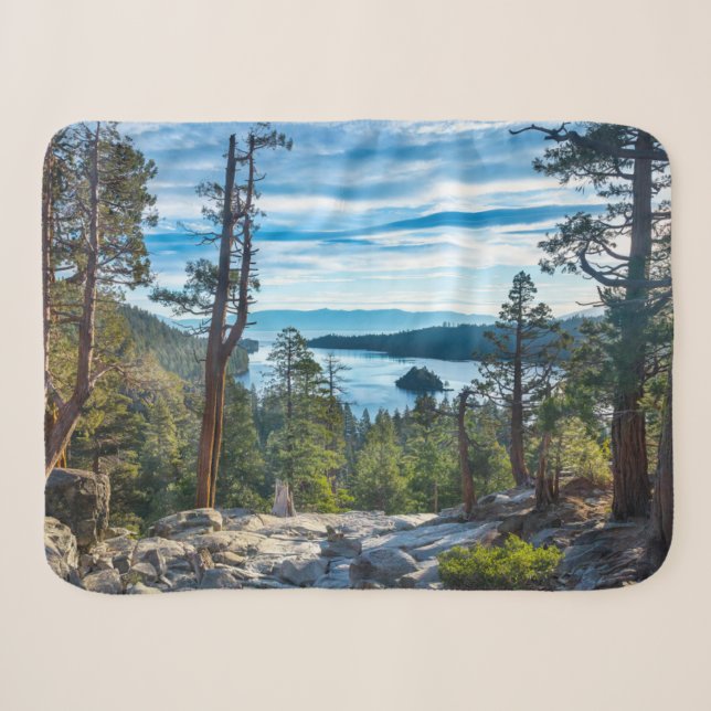 Küstenlinie | Emerald Bay, Lake Tahoe, Kalifornien Sherpadecke (Vorderseite (Horizontal))