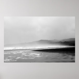 Küstenlinie Fog2 Poster