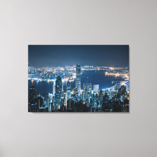 Küstenlinie Hong Kong Island, Asien Leinwanddruck