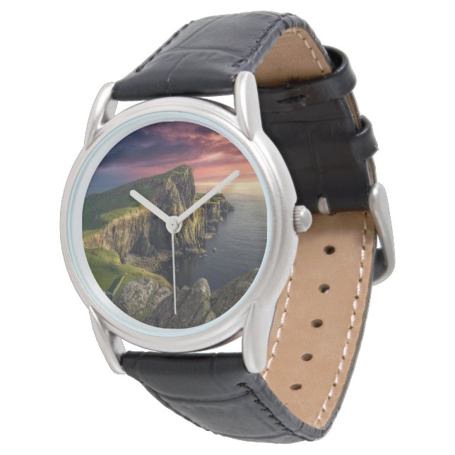 Küstenlinie | Insel Skye, Schottland Armbanduhr (Schrägansicht)