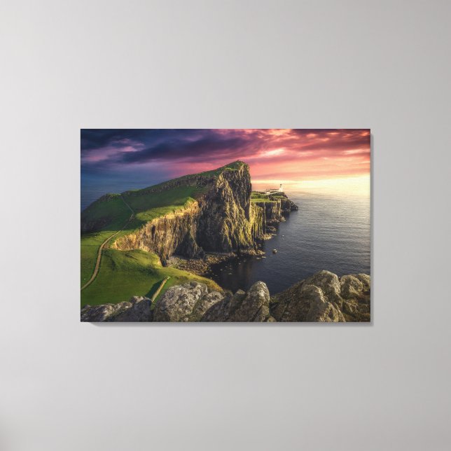 Küstenlinie | Insel Skye, Schottland Leinwanddruck (Vorderseite)