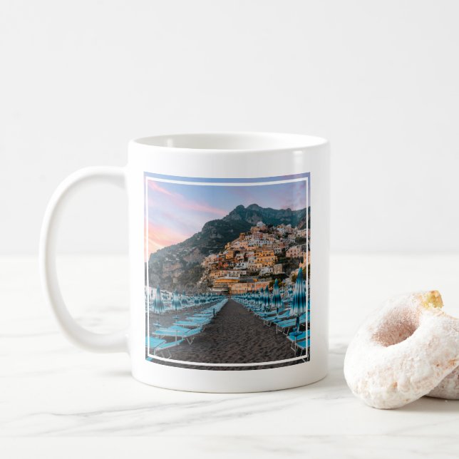 Küstenlinie | Kampanien, Italien Kaffeetasse (Mit Donut)