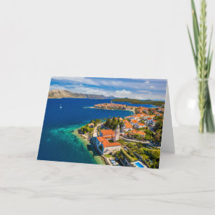 Küstenlinie   Korcula Town, Korcula Island, Kroati Karte