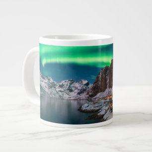 Küstenlinie   Lofoten Islands, Hamnoy, Norwegen Jumbo-Tasse