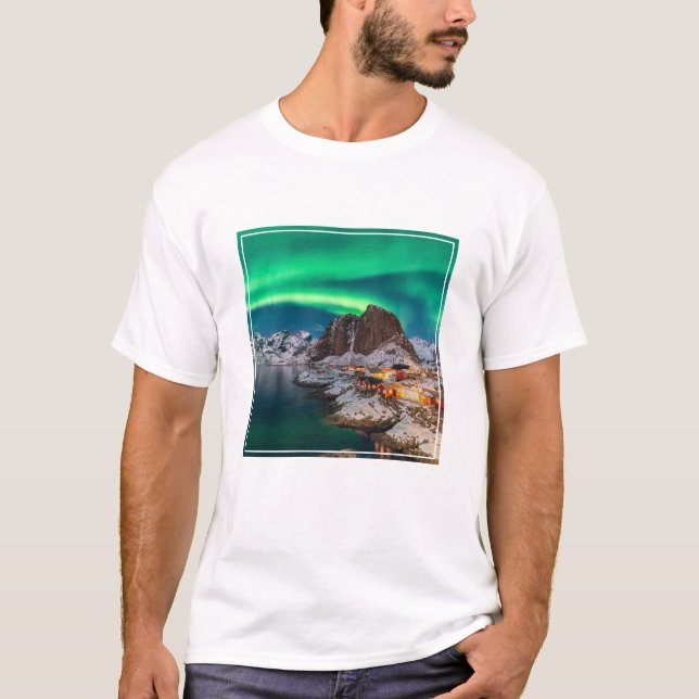 Küstenlinie | Lofoten Islands, Hamnoy, Norwegen T-Shirt (Vorderseite)