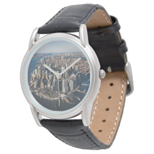 Küstenlinie   Manhattan, New York City Armbanduhr