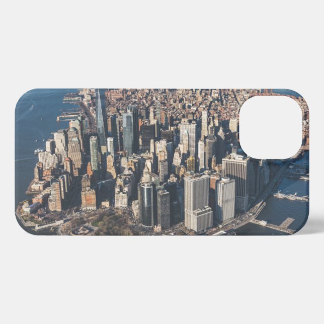 Küstenlinie | Manhattan, New York City iPhone Hülle (Rückseite (Horizontal))