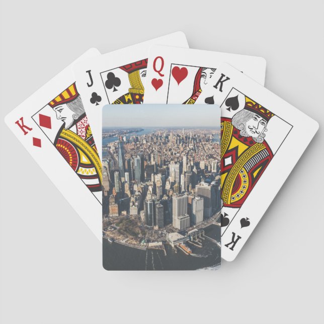 Küstenlinie | Manhattan, New York City Spielkarten (Rückseite)
