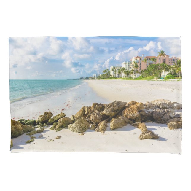 Küstenlinie | Neapel Pier, Südwestflorida Kissenbezug (Vorderseite)