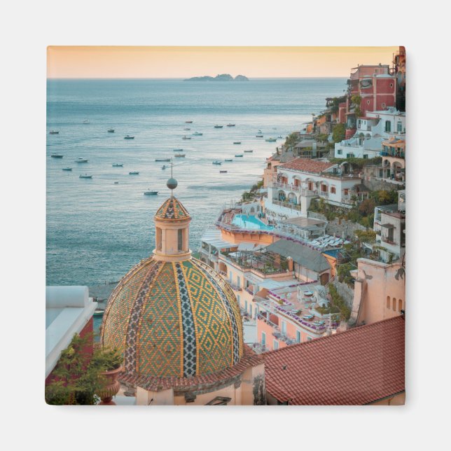 Küstenlinie | Positano, Amalfi Coast, Italien Magnet (Vorne)