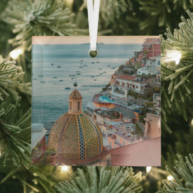 Küstenlinie | Positano, Amalfi Coast, Italien Ornament Aus Glas (Insitu)
