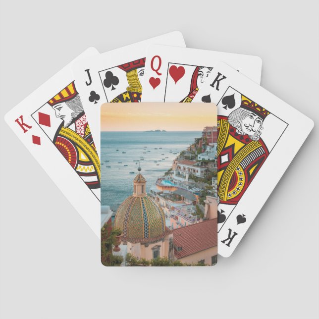 Küstenlinie | Positano, Amalfi Coast, Italien Spielkarten (Rückseite)