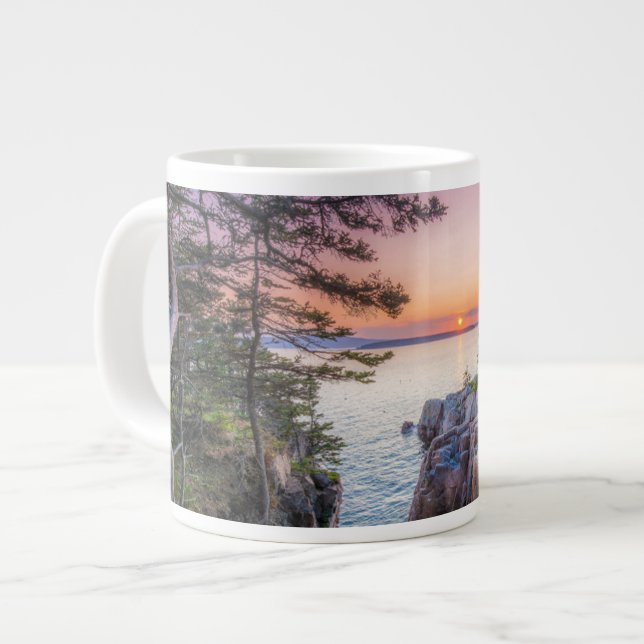 Küstenlinie | Ravens Nest Acadia Nationalpark Main Jumbo-Tasse (Vorderseite Links)