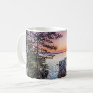 Küstenlinie   Ravens Nest Acadia Nationalpark Main Kaffeetasse