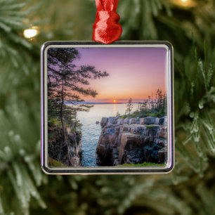 Küstenlinie Ravens Nest Acadia Nationalpark Main Ornament Aus Metall