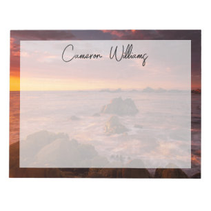 Küstenlinie   Sunset Pacific Grove Carmel Californ Notizblock
