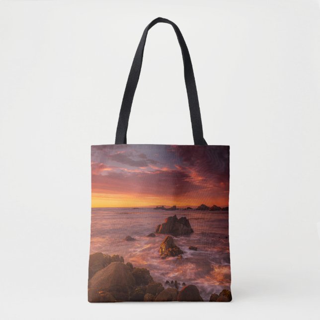 Küstenlinie | Sunset Pacific Grove Carmel Californ Tasche (Vorderseite)