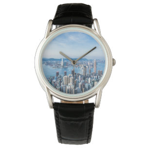 Küstenlinie   Tsim Sha Tsu, Hong Kong Island, Asie Armbanduhr