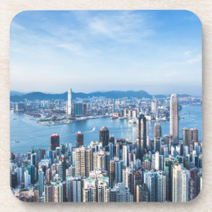 Küstenlinie Tsim Sha Tsu, Hong Kong Island, Asie Getränkeuntersetzer