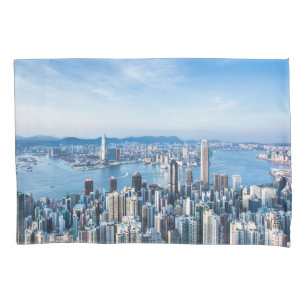 Küstenlinie Tsim Sha Tsu, Hong Kong Island, Asie Kissenbezug
