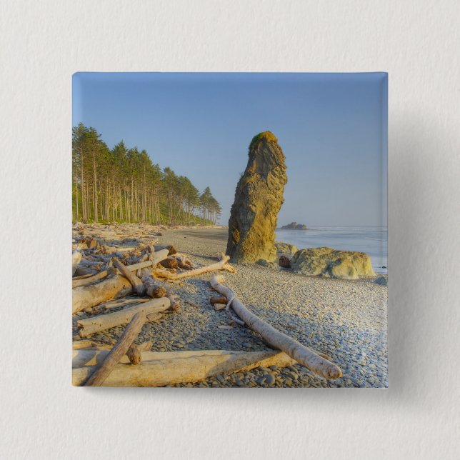 Küstenlinie und Brandungspfeiler, Ruby Beach, Olym Button (Vorderseite)