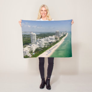 Küstenlinie Urban Beach, Miami, Florida Fleecedecke