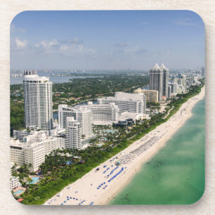 Küstenlinie Urban Beach, Miami, Florida Getränkeuntersetzer