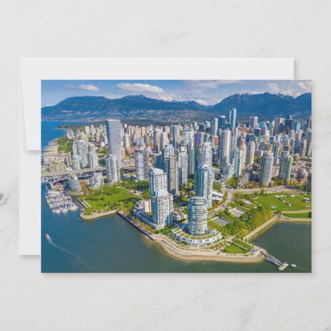 Küstenlinie | Vancouver, British Columbia, Kanada Dankeskarte (Vorderseite)