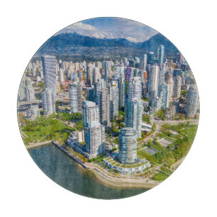 Küstenlinie   Vancouver, British Columbia, Kanada Schneidebrett