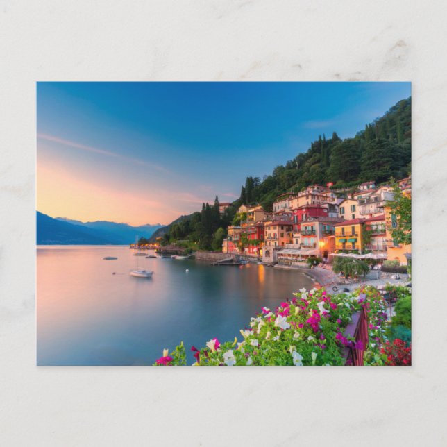 Küstenlinie | Varenna, Lombardei, Italien Postkarte (Vorderseite)