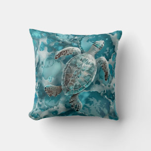 Küstenmeer Aqua Ocean Schildkrötenkröte Kissen